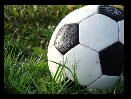  Soccer ball on a field